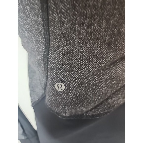 Lululemon Hooded Daily Practice Jacket 6 Heathered Herringbone Zip Pockets - Picture 5 of 9